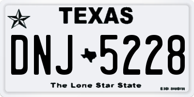 TX license plate DNJ5228