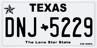 TX license plate DNJ5229
