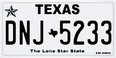 TX license plate DNJ5233