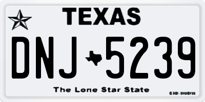 TX license plate DNJ5239
