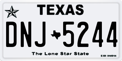 TX license plate DNJ5244
