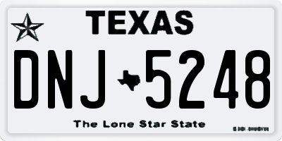 TX license plate DNJ5248