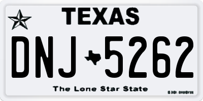 TX license plate DNJ5262