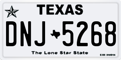 TX license plate DNJ5268