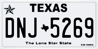 TX license plate DNJ5269