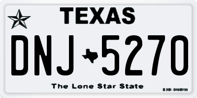 TX license plate DNJ5270