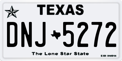 TX license plate DNJ5272