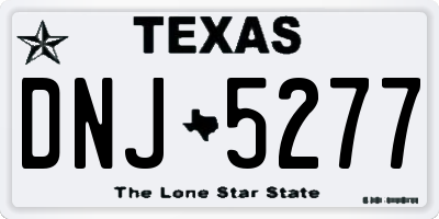 TX license plate DNJ5277
