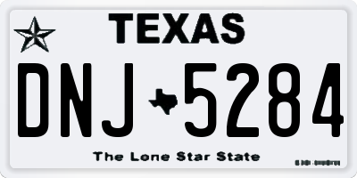 TX license plate DNJ5284