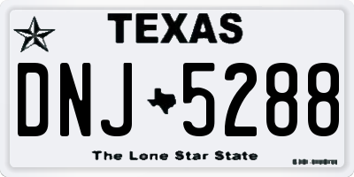 TX license plate DNJ5288
