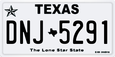 TX license plate DNJ5291