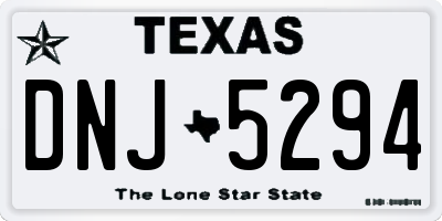 TX license plate DNJ5294