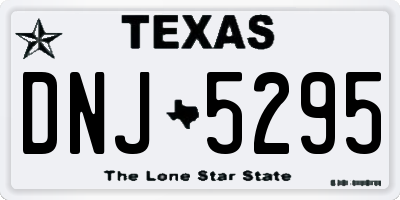 TX license plate DNJ5295