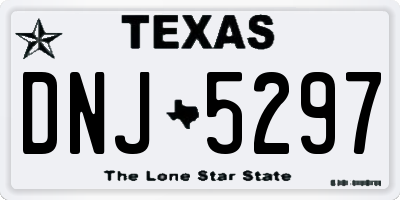 TX license plate DNJ5297