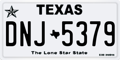 TX license plate DNJ5379