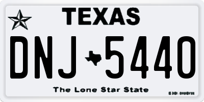 TX license plate DNJ5440