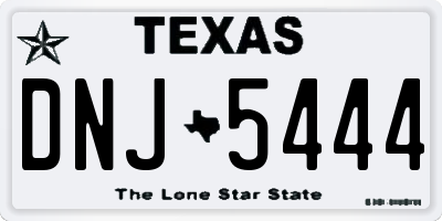 TX license plate DNJ5444