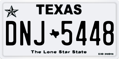TX license plate DNJ5448