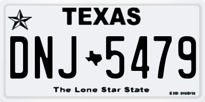 TX license plate DNJ5479
