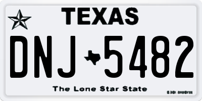 TX license plate DNJ5482