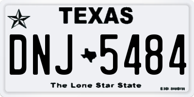 TX license plate DNJ5484