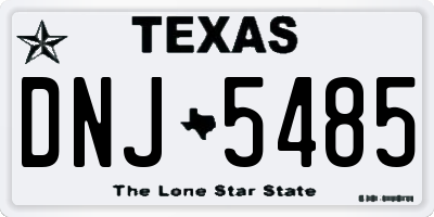 TX license plate DNJ5485