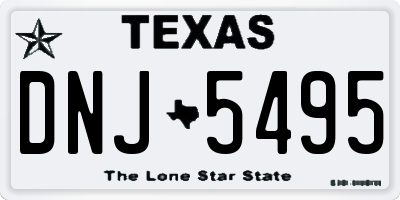 TX license plate DNJ5495