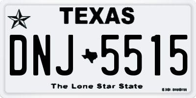 TX license plate DNJ5515