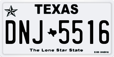 TX license plate DNJ5516