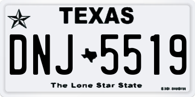 TX license plate DNJ5519