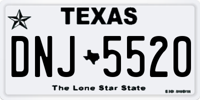 TX license plate DNJ5520