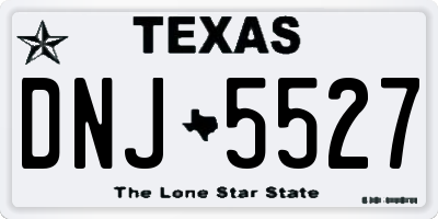 TX license plate DNJ5527