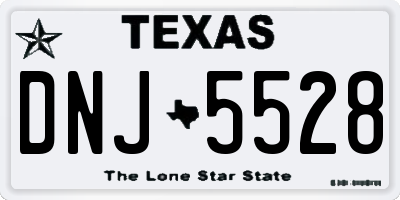 TX license plate DNJ5528