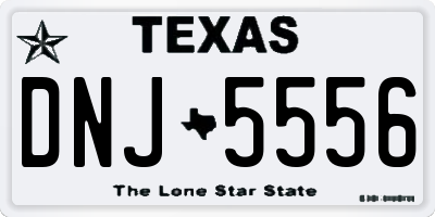 TX license plate DNJ5556