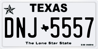 TX license plate DNJ5557