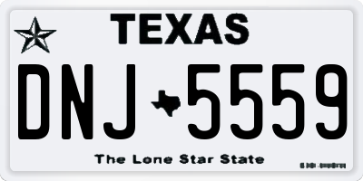 TX license plate DNJ5559