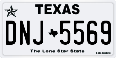 TX license plate DNJ5569