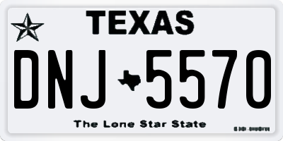 TX license plate DNJ5570