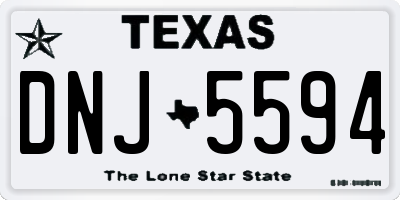 TX license plate DNJ5594