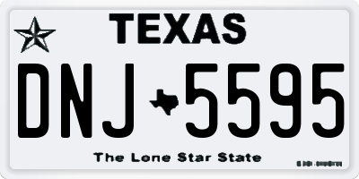 TX license plate DNJ5595
