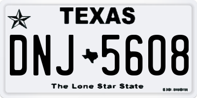 TX license plate DNJ5608