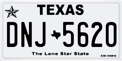 TX license plate DNJ5620