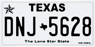 TX license plate DNJ5628