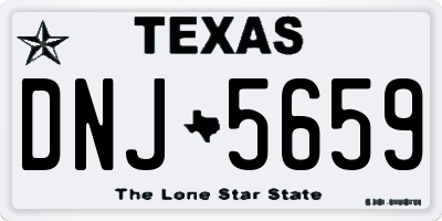 TX license plate DNJ5659
