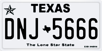 TX license plate DNJ5666