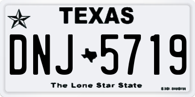 TX license plate DNJ5719