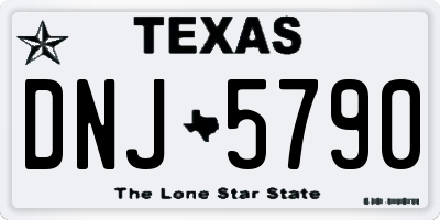 TX license plate DNJ5790