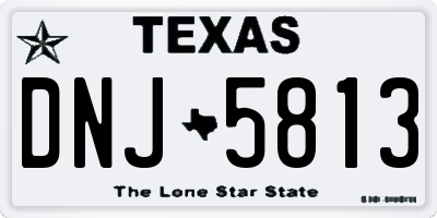 TX license plate DNJ5813