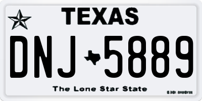 TX license plate DNJ5889