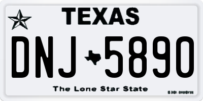 TX license plate DNJ5890